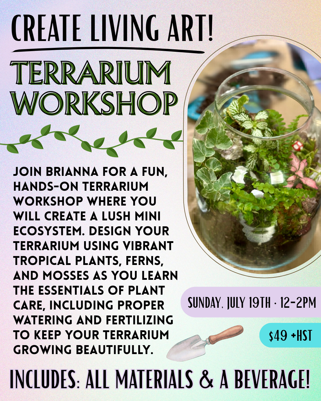 Terrarium Workshop | July 19