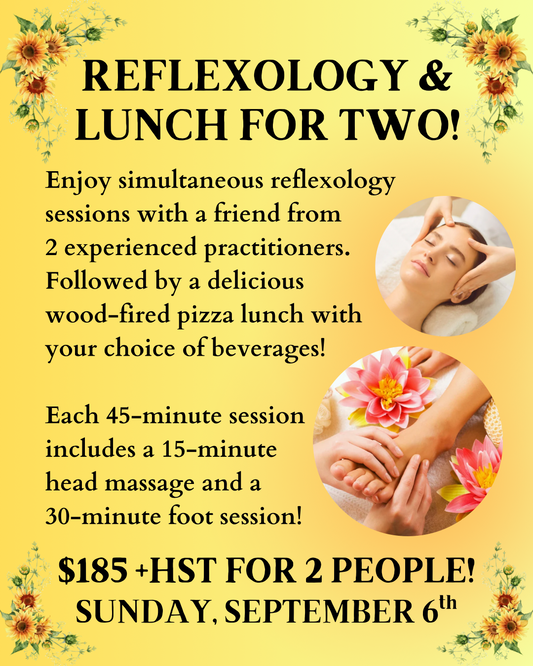 Reflexology & Lunch for Two | Sept 6