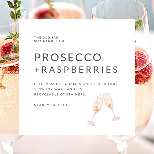 Prosecco + Raspberries