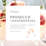 Prosecco + Raspberries