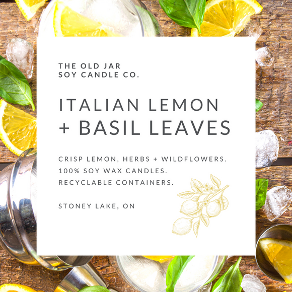 Italian Lemon + Basil Leaves